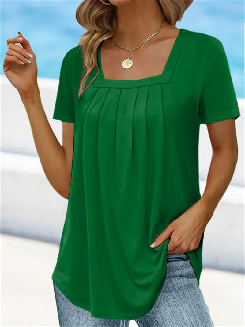💛【S-5XL】✨ Nové dámske tričko s krátkym rukávom 2025 👚 Univerzálne k nohaviciam 👖 Mäkké a pohodlné