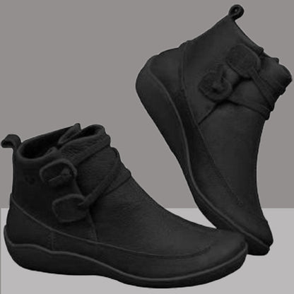 🌺👢【35-43】Damskie zimowe buty z naturalnej skóry – śniegowce ze wsparciem łuku stopy, antypoślizgowe i ciepłe buty zimowe