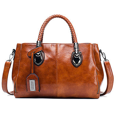 💖【Novost】Ženska usnjena torbica v retro slogu · Mehka in elegantna torba, primerna tudi za nošenje na rami · 50 % popust + brezplačna dostava