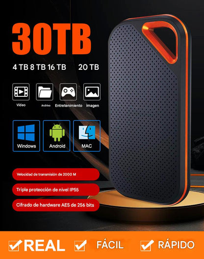 🔥🔥【Zadnji dan – popust】Prenosni trdi disk z visoko hitrostjo · Velika zmogljivost · Hiter prenos podatkov