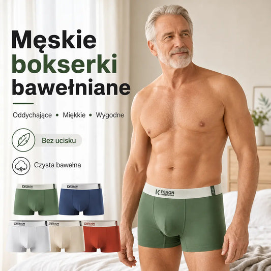 ✨【6 sztuk】🧊Wygodne i oddychające bokserki męskie ze średnim stanem