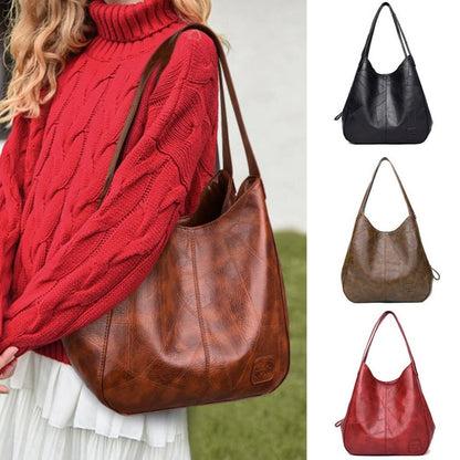 💖👜💖 【50% reducere🔥】Geantă de umăr din piele moale, nou stil, capacitate mare