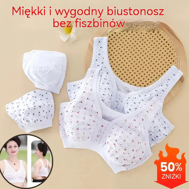 😍✨Zestaw 4 sztuk damskiej bielizny bawełnianej – wygodnej i przewiewnej, duże rozmiary