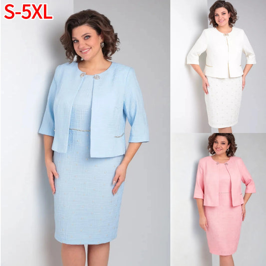 ✨【S-5XL】Νέο κομψό σετ φορεμάτων – Απλό και στιλάτο