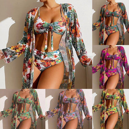 👙☀️【S-2XL】✨2025 Nový 🌴 Třídílný Set Plavek – Stylový a Pohodlný 💦