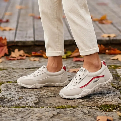 【35-40】👟Damskie buty sportowe w stylu niemieckim z okrągłymi noskami – lekkie, przewiewne, płaskie, codzienne buty – klasyczny biały design