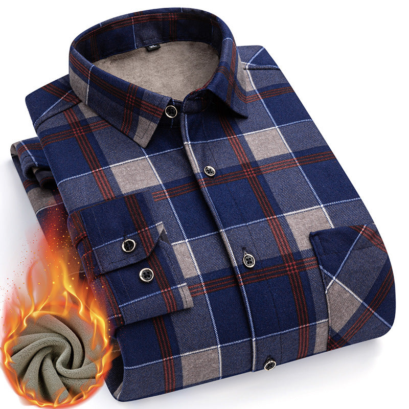 👔【L-5XL】Męska koszula welurowa na jesień i zimę – ciepła, miękka i uniwersalna
