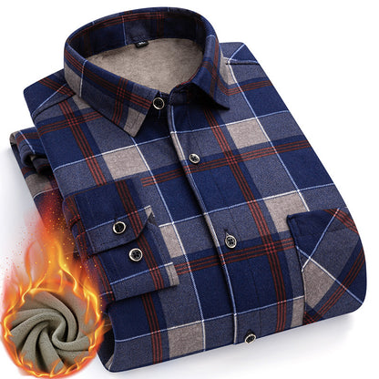 👔【L-5XL】Męska koszula welurowa na jesień i zimę – ciepła, miękka i uniwersalna
