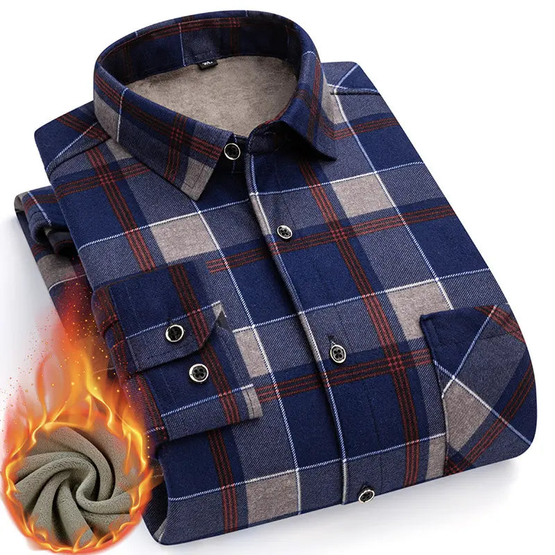 👔【L-5XL】Męska koszula welurowa na jesień i zimę – ciepła, miękka i uniwersalna