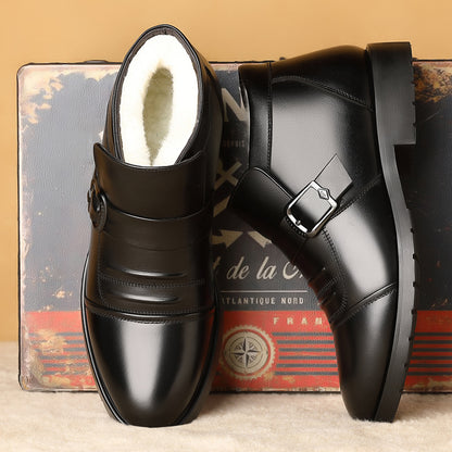 ✨📢【49% popusta】Muške zimske kožne cipele · Tople, elegantne i udobne