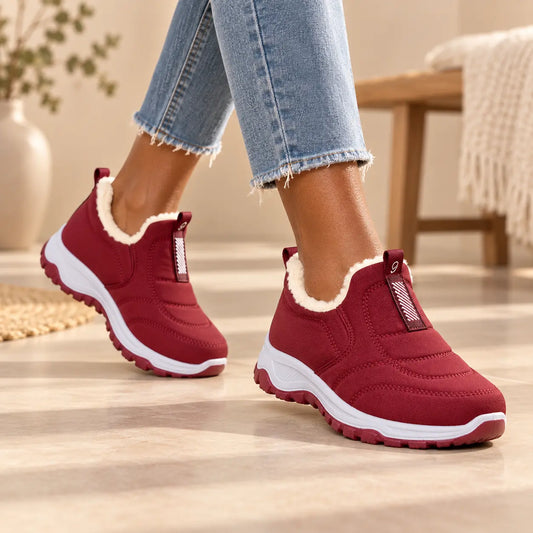 【35-41】zapatos de invierno impermeables de algodón cálido para mujer