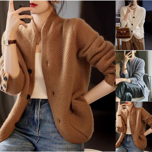 ✨【Omejena ponudba 50% popust】Francoski elegantni kašmirski plašč, lahek, topel in univerzalen