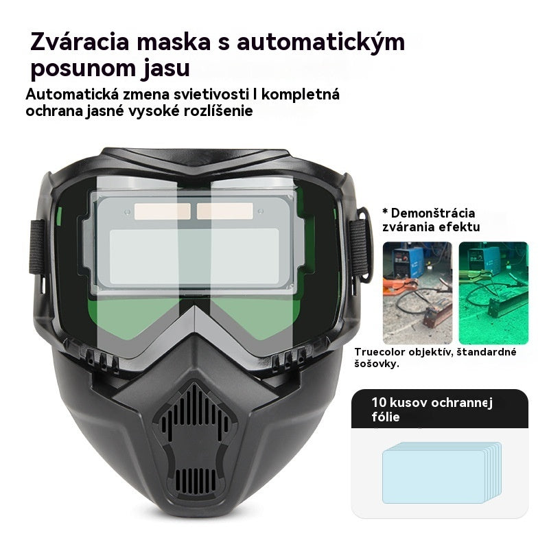 🔥【Kúpte 1 a získajte 1 zadarmo】😎Plne automatická zváračská kukla s ochrannou maskou pre zváračov s možnosťou výmeny svetla