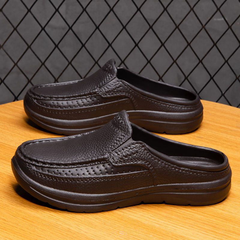 🤩【Cantitate limitată】✨🔥【39-45】 2025 de primăvară noi papuci de piele pentru bărbați casual, simpli și confortabili