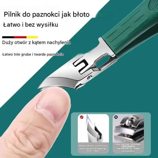 🔥 Obcinacz do paznokci z ostrzem 25° i osłoną przed odpryskami – zestaw 3 szt.