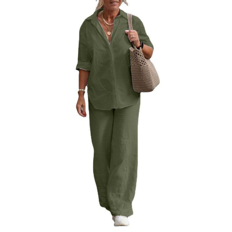 🔥【S-5XL】 Dámský volnočasový kompletní outfit 2026 – oversize top a široké kalhoty