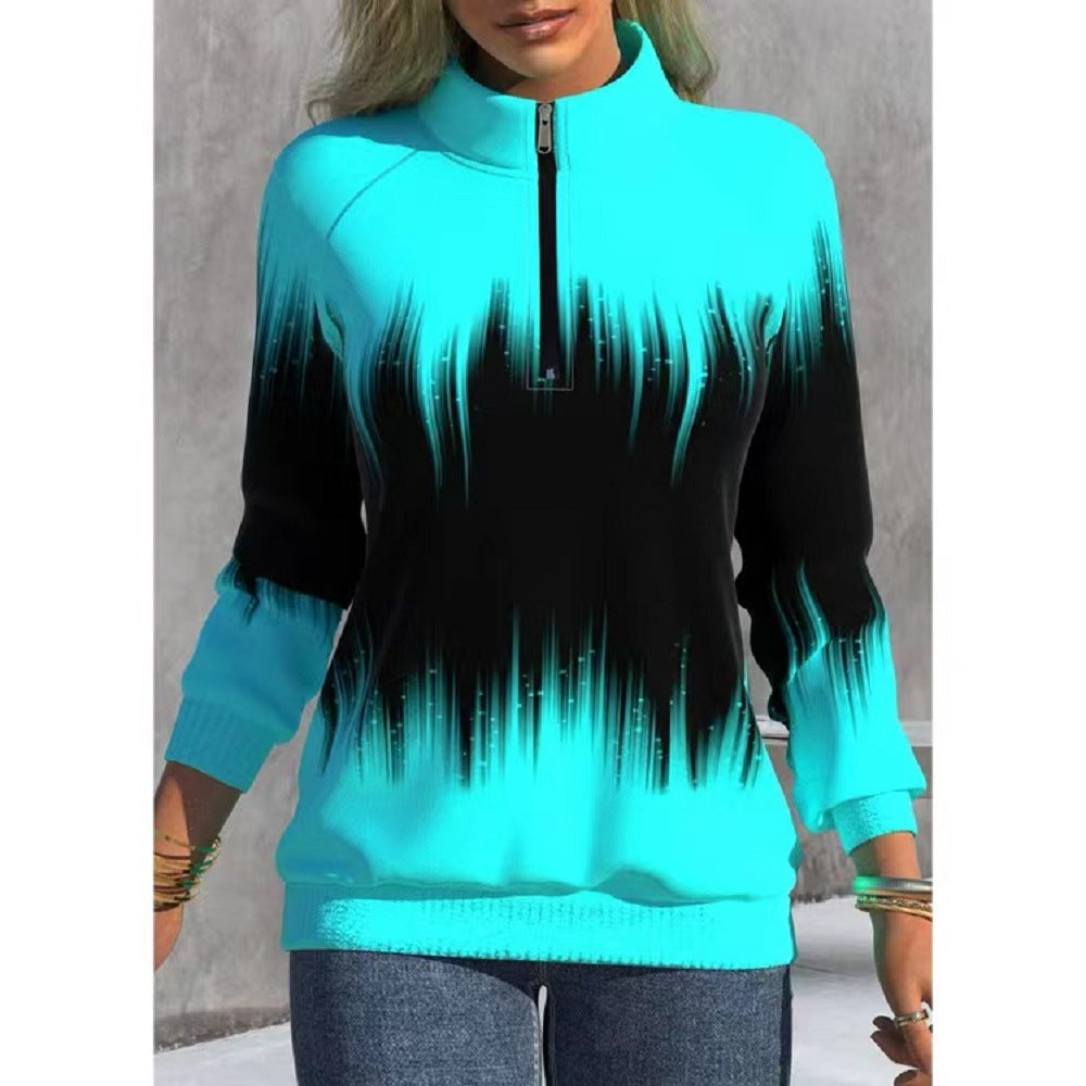 🔥【-50%】【S–5XL】Damska bluza sportowa z wysokim kołnierzem i zamkiem – idealna na jesień i zimę
