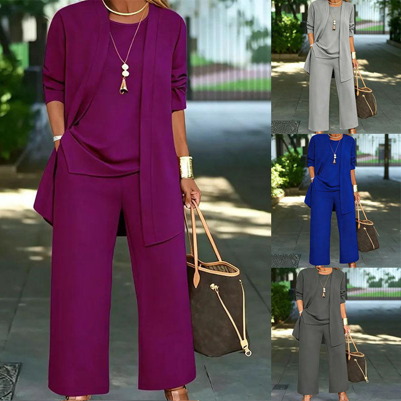 ✨【Oferta ograniczona czasowo】Elegancki damski komplet 3-częściowy o luźnym kroju✅️Płatność przy odbiorze