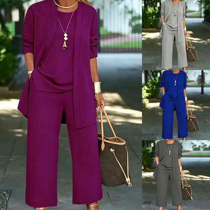 ✨【Oferta ograniczona czasowo】Elegancki damski komplet 3-częściowy o luźnym kroju✅️Płatność przy odbiorze