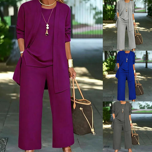 ✨【Oferta ograniczona czasowo】Elegancki damski komplet 3-częściowy o luźnym kroju✅️Płatność przy odbiorze