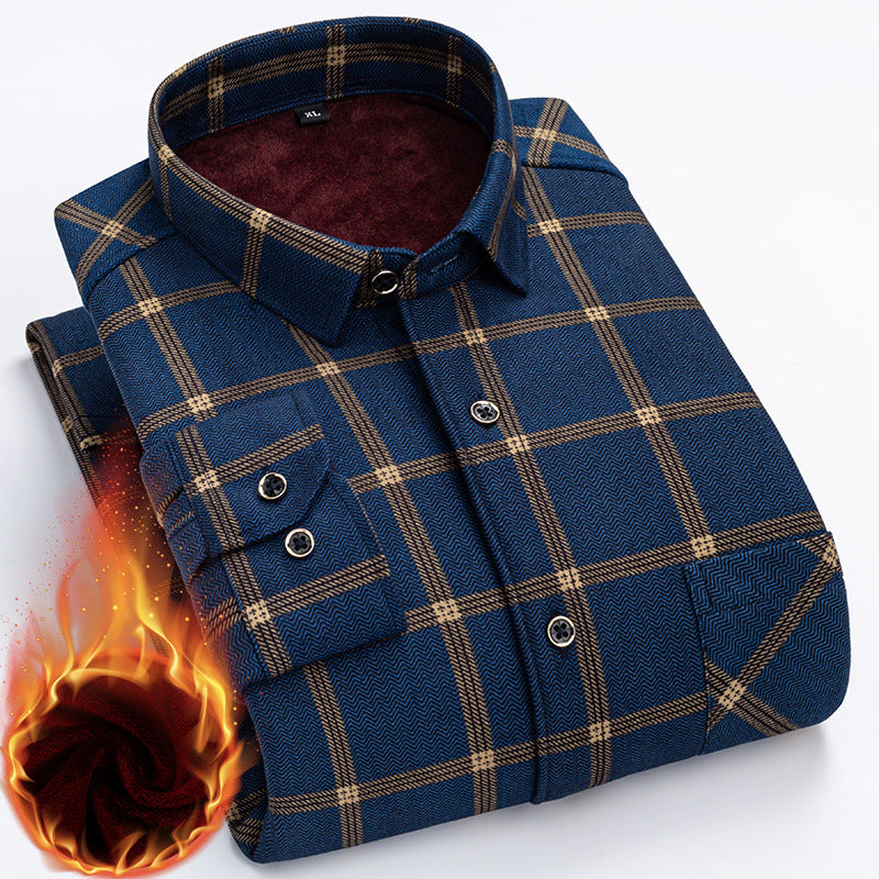 👔【L-5XL】Męska koszula welurowa na jesień i zimę – ciepła, miękka i uniwersalna