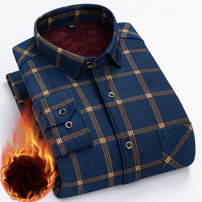 👔【L-5XL】Męska koszula welurowa na jesień i zimę – ciepła, miękka i uniwersalna