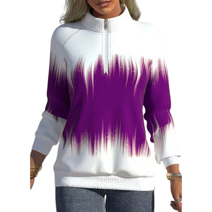 🔥【-50%】【S–5XL】Damska bluza sportowa z wysokim kołnierzem i zamkiem – idealna na jesień i zimę