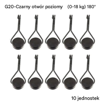 ⚓【10 sztuk】Metalowe haczyki magnetyczne – montaż bez wiercenia, maksymalne obciążenie do 18 kg