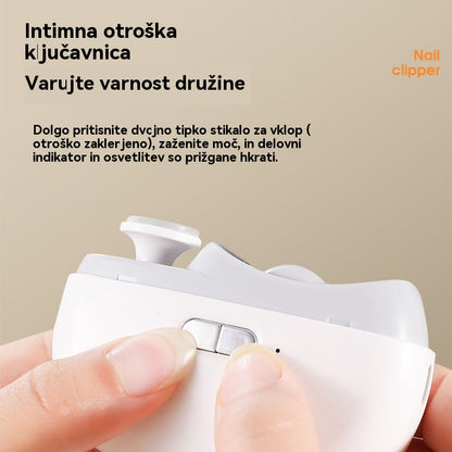 🔥Pametni električni ščipalnik za nohte z zaščitno funkcijo, brušenjem, osvetlitvijo in poliranjem