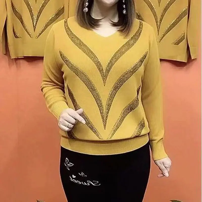 ✨🔥【XL-6XL】Dámsky pohodlný pletený pulóver voľného strihu · Elastický a štýlový