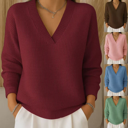 🔥 【S-3XL】 Elegantná a pohodlná dámska blúzka s výstrihom do V
