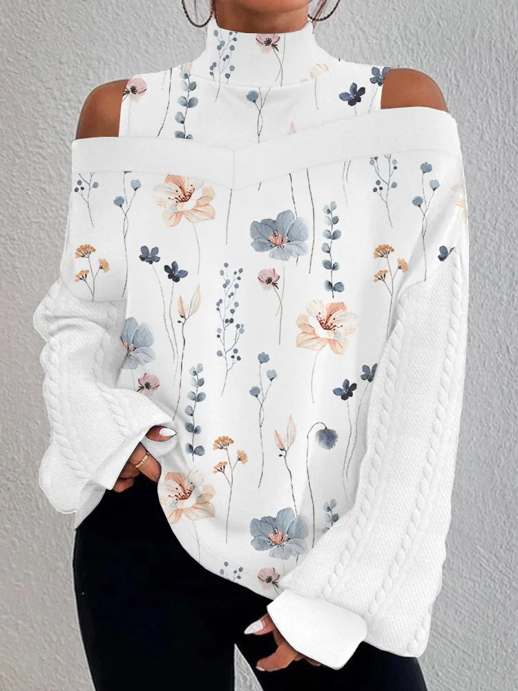 🌸【S-3XL】Nový dámský pulovr s dlouhým rukávem a podzimním/zimním potiskem