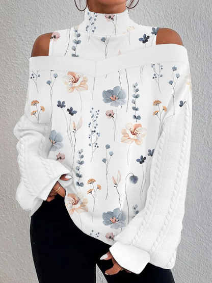 🌸【S-3XL】Nový dámský pulovr s dlouhým rukávem a podzimním/zimním potiskem