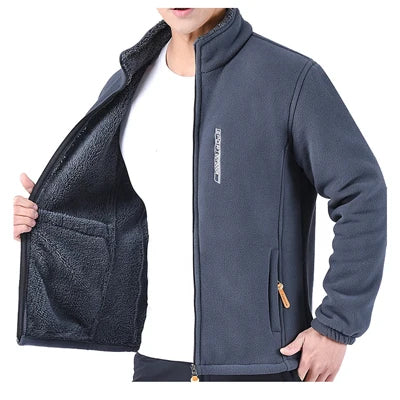 😎【XL-6XL】Kurtka męska z polaru, ocieplana, luźny krój