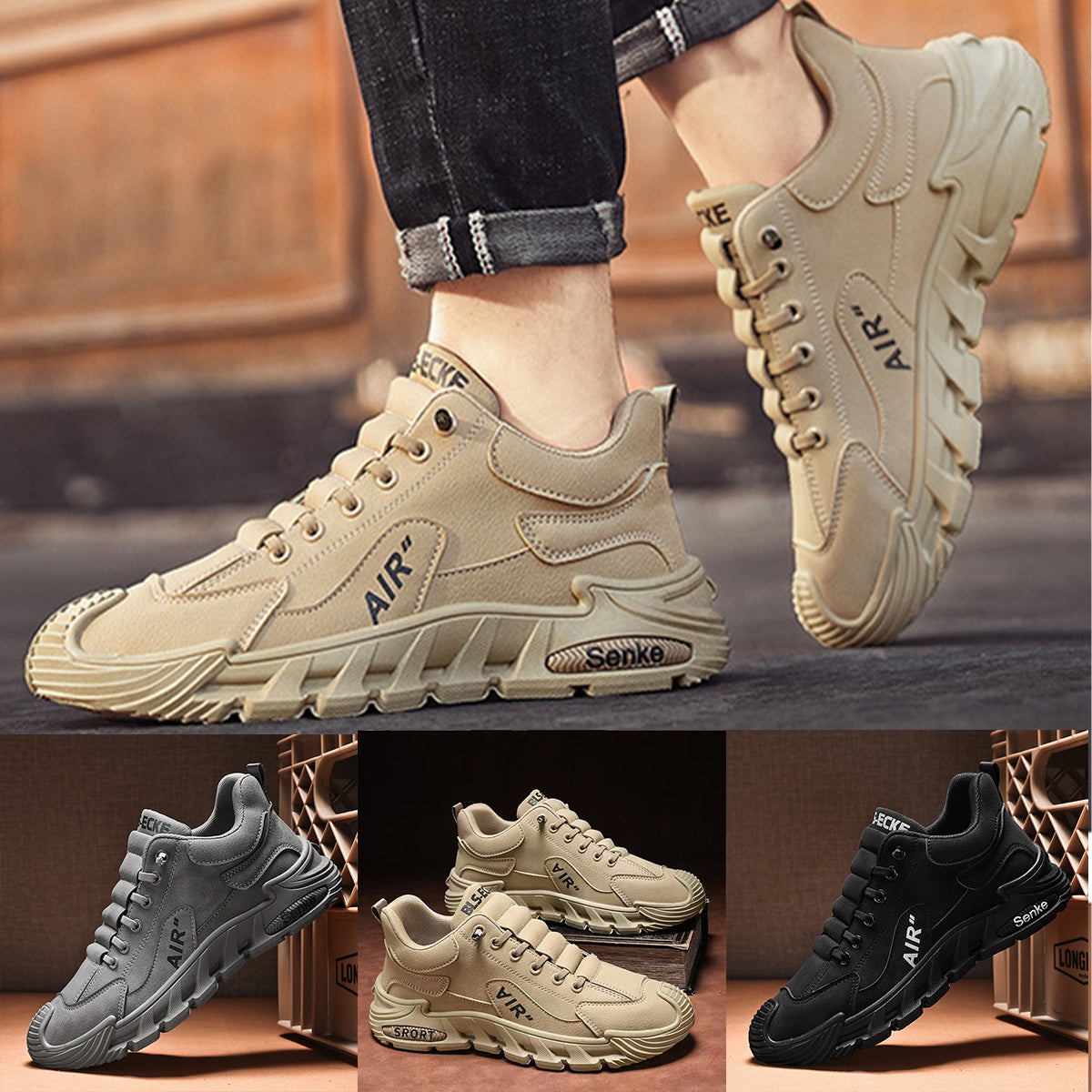 🔥 (39-44) Zapatos casuales para hombre, impermeables y transpirables, suela suave y excelente comodidad