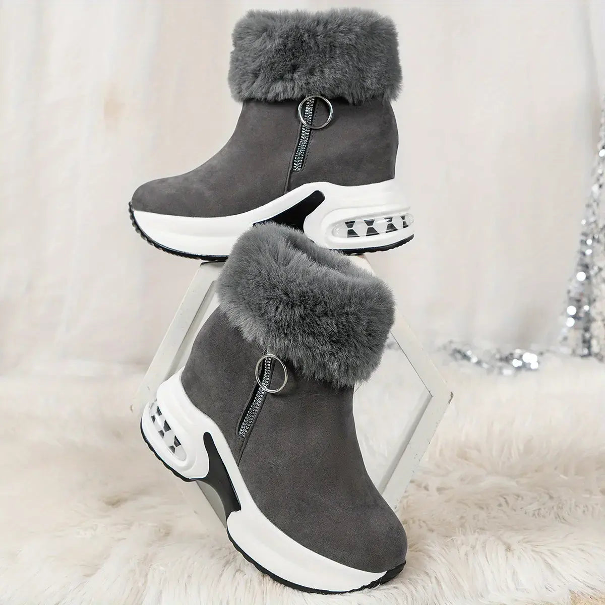 🔥😍【35-43】Damskie buty jesienno-zimowe z grubą podeszwą, ocieplane polarem, ciepłe i swobodne