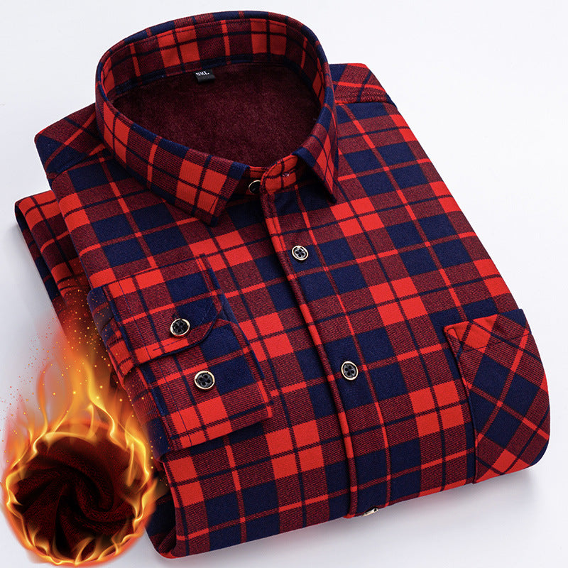 👔【L-5XL】Męska koszula welurowa na jesień i zimę – ciepła, miękka i uniwersalna