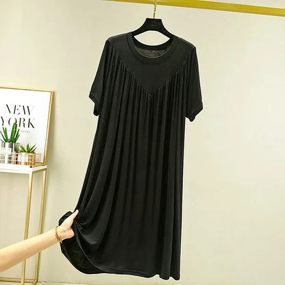 🔥【50% ZĽAVA】💖【S-4XL】【40-180kg】✨2025 Pyžamové šaty – mäkké, pohodlné a uvoľňujúce, s krátkym rukávom 🌙🛌