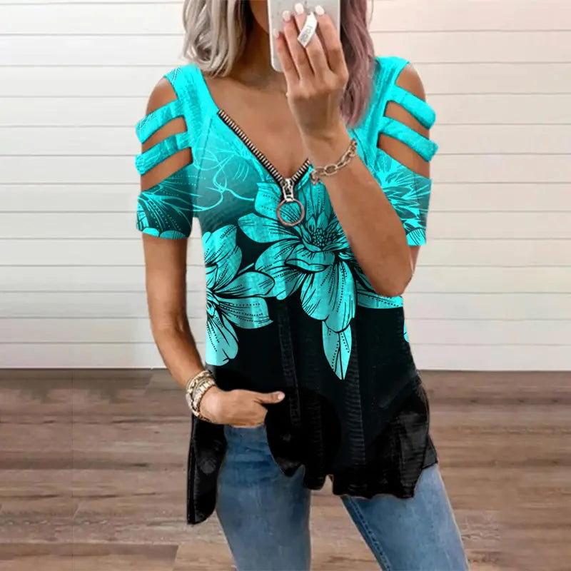 ✨【S-5XL】Bawełniany damski top z dekoltem V – letnia nowość
