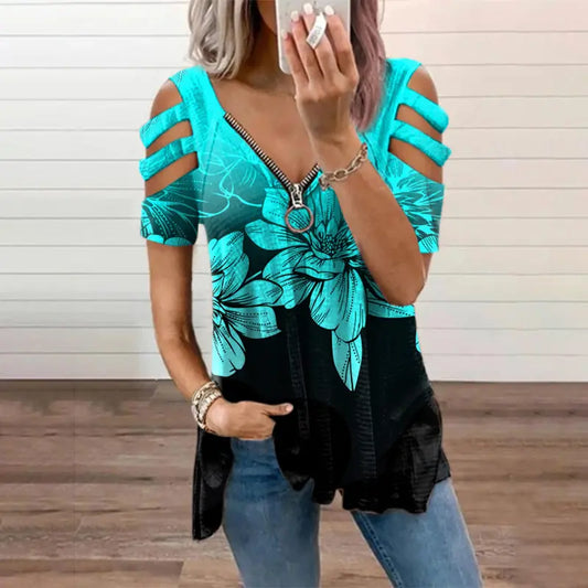 ✨【S-5XL】Bawełniany damski top z dekoltem V – letnia nowość
