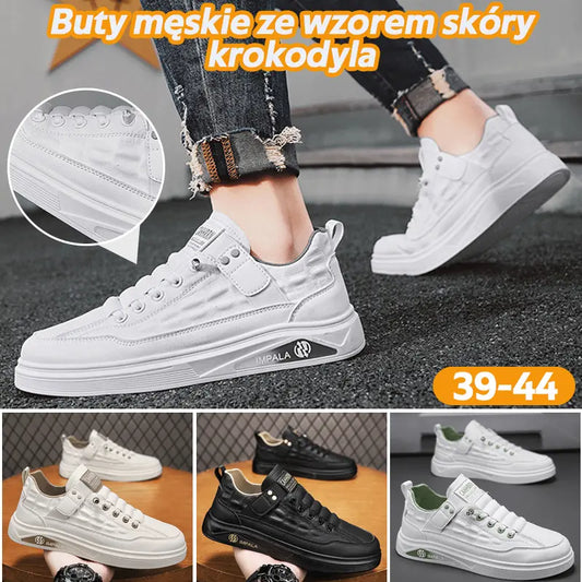 ✨Jesienna nowość [39-44] Męskie oddychające buty casualowe - grube skórzane trampki