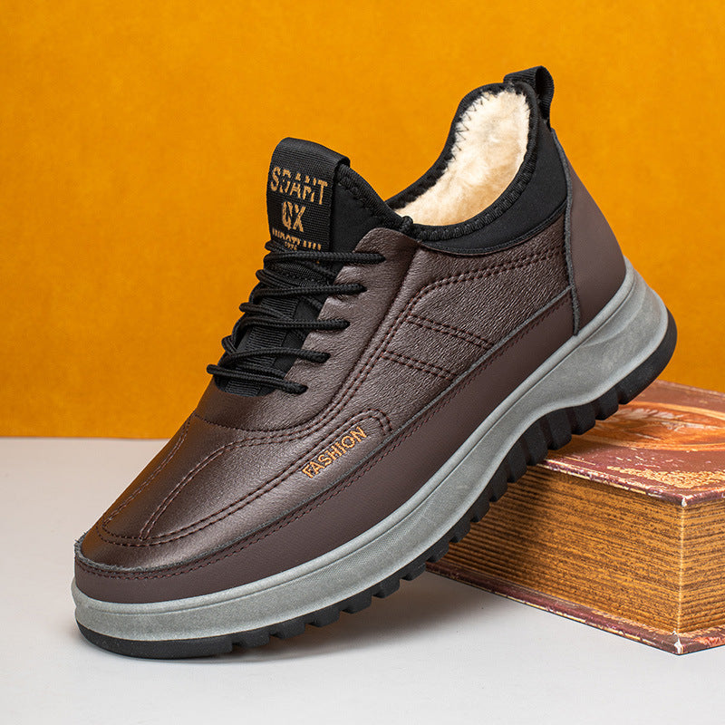 🔥【39–45】2025 Férfi téli sportcipő · Valódi bőr, vízálló és kényelmes · Meleg bársony belső · 45% kedvezmény + ingyenes szállítás