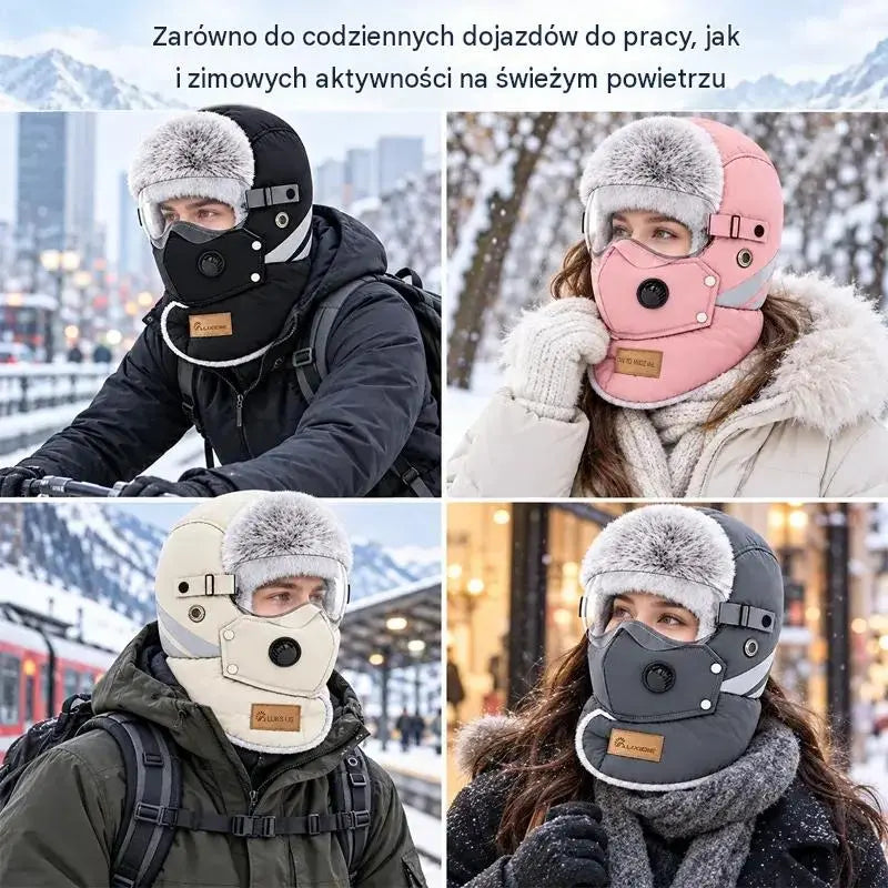 🧢👍 Ocieplana czapka rowerowa na chłodne dni – wiatroodporna, z osłoną uszu