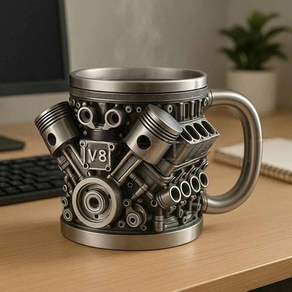 🎁☕Creative Engine V6V8 Kubek do kawy ze stali nierdzewnej