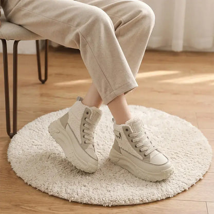 🔥【35-40】Nowe damskie buty zimowe 2026 – ocieplane, grube, krótkie botki, śniegowce, ciepłe, na wysokiej cholewce, typu dad shoes