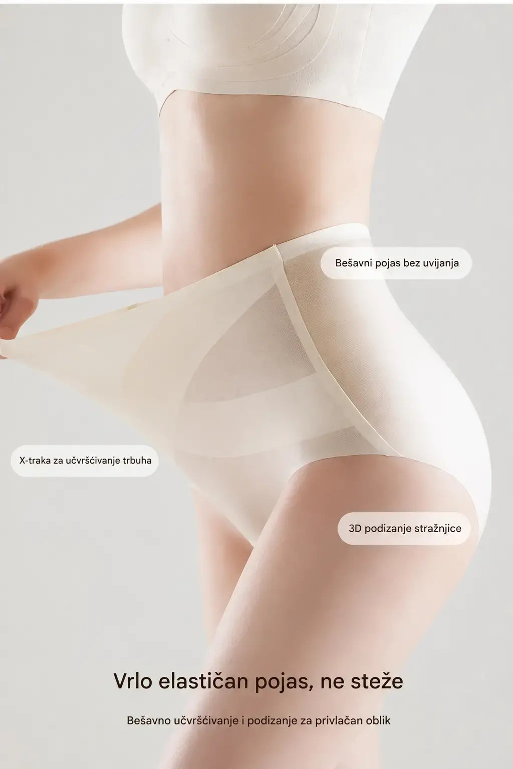 🔥🩲 (6 komada) Posljednji dan – 50% popusta – Novi Ice Bandage bešavne gaćice visokog struka