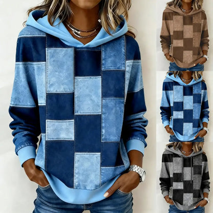 ✨【S-5XL】😍Damska bluza z kapturem na jesień/zimę z długimi rękawami