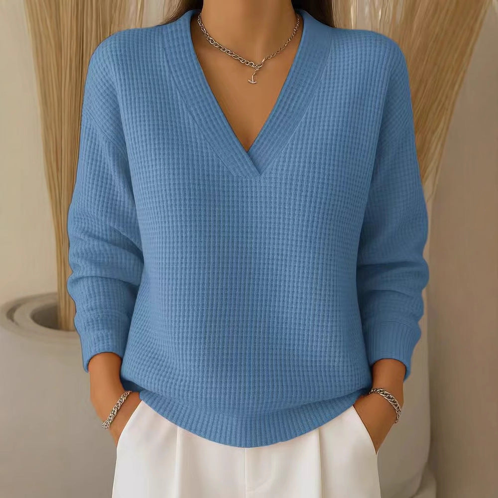 🔥 【S-3XL】 Elegantná a pohodlná dámska blúzka s výstrihom do V