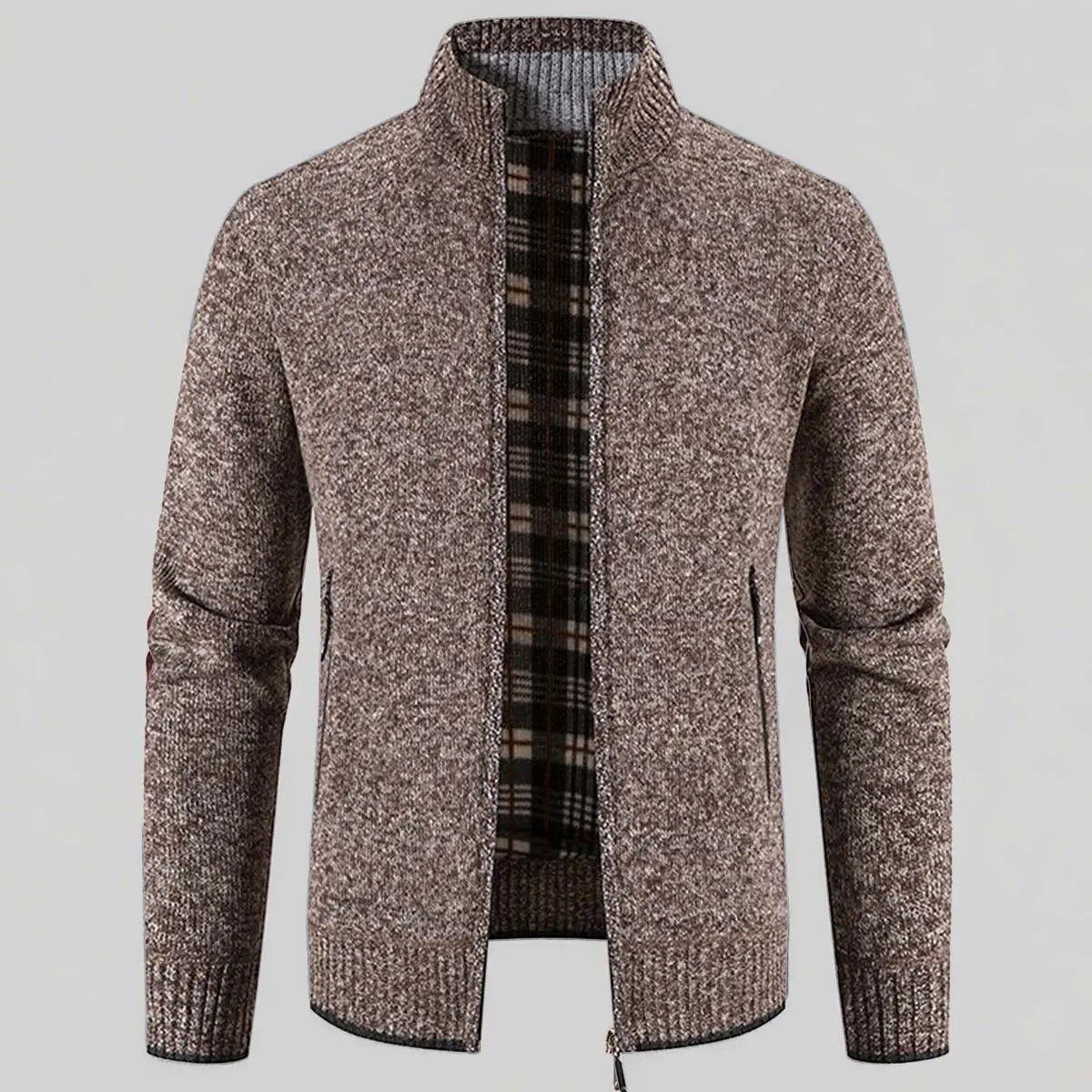 🔥【M-3XL】Męski, swobodny, polarowy sweter rozpinany