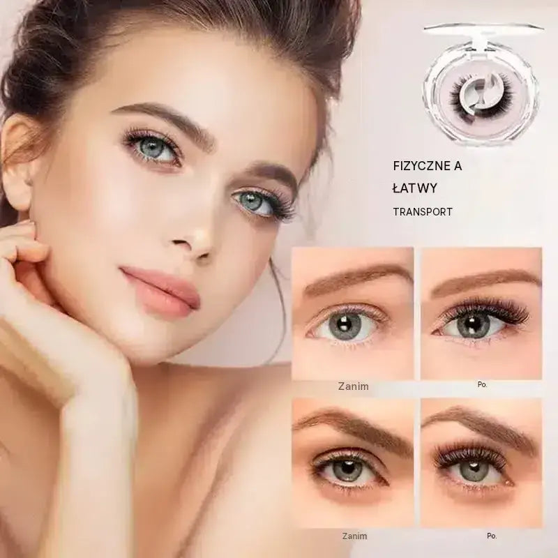 👁️✨ Samoprzylepne sztuczne rzęsy wielokrotnego użytku – bez kleju, wystarczy delikatnie docisnąć. Naturalnie podkręcone, łatwe do założenia i zdjęcia. Twój nowy ulubiony dodatek do makijażu! 💕🌸